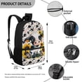 thumbnail image 5 of Yuyamidu Cow Print Backpack for Kids Sunflower Book Bag for 3th Grade Elementary School Backpacks Teenagers 17 Inch Bookbag Girls Schoolbags 8-10 Years, 5 of 6