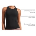 thumbnail image 4 of Top sin mangas CRZ YOGA Butterluxe con espalda racer y sujetador acolchado XL Negro, 4 of 7