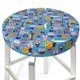 thumbnail image 3 of Balery Cute Flat Fish Fundas de asiento para taburete de bar redondo de tela de terciopelo ajustables que protegen de arañazos y manchas para sillas de 14 a 17 pulgadas.-14 inch, 3 of 7