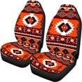 thumbnail image 5 of Pzuqiu Orange Pattern Car Seat Covers Full Set 3 PCS, Car Seat Cover Full Set Polyester Interior Accessories Anti-Slip for Trucks most Cars Sedans, 5 of 10