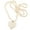 White, variant on Ethnic Styles Bohemian Necklace for Women Turquoise Heart Pendant Vintage Long Sweater Chain Festival Fashion Accessory