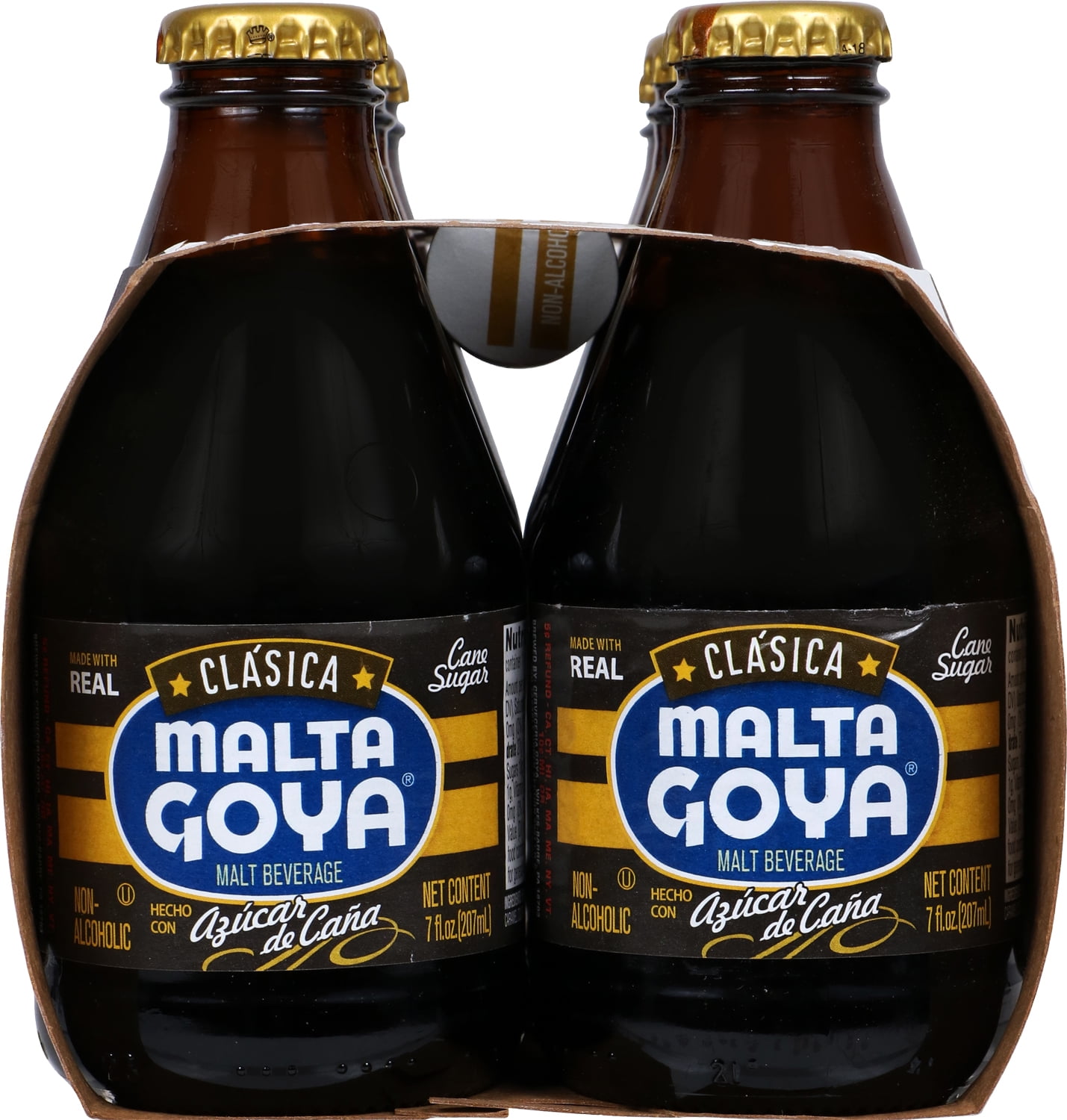 Goya Malta Clasica Cane Sugar Drink, 6pk, 7 oz Bottles