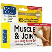 Family Care Muscle and Joint Vanishing Scent Gel 2.5% Menthol Fast Penetrating Gel