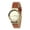 5976-TAN/GD, variant on Japanese Movement Stainless Steel Back Casual Tan Faux Leather Strap Watch