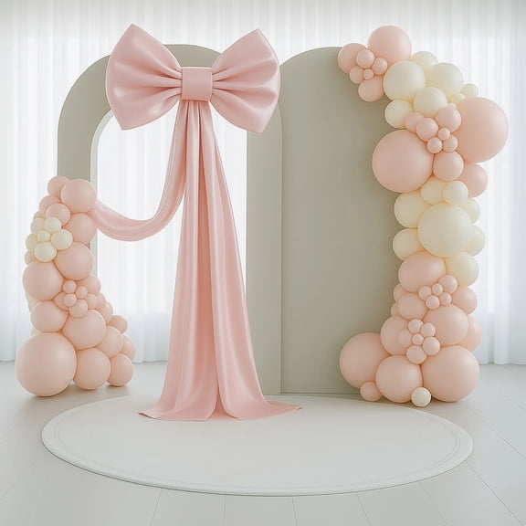 BalsaCircle 7 feet Blush Pink Giant Bow Tie Decor Party Events Reception Decorations