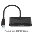 thumbnail image 2 of Convertidor de múltiples pantallas 3 en 1 USB 3.0 a VGA Adaptador de audio compatible con HDMI HUB Tmvgtek Para estrenar, 2 of 8