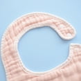 thumbnail image 3 of Zwiiyzr Neutral Baby Bibs Newborn Toddler Trendy Cute Solid Color Cotton Gauze Frenulum Bib Saliva Towel for 0-3 Years Pink, 3 of 7
