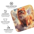 thumbnail image 3 of Yiaed Cute Cloud Pomeranian Print Leather Coasters for Drinks - Cup Coasters Coffee Table Kitchen Table Bar, Home & Office Gifts Handmade Drink Coasters-Square, 3 of 6