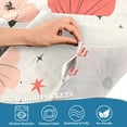 thumbnail image 3 of Yayeee Kitchen Curtains Tier Pair Light Filtering 27"x36" Rod Pocket Short Cafe Window Panel, Pink Flower, 3 of 7