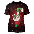 thumbnail image 1 of Camiseta de Navidad para hombre, ropa de Cosplay con cuello redondo, pantalón corto informal con estampado 3D, camisetas de manga grande, ropa informal estilo Hip Hop, novedad de 2023, 1 of 4