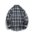 thumbnail image 4 of Plus Size Mens Shirts with Pocket Big & Tall M-5X Long Sleeve Button-Down Shackets T-Shirts Casual Plaid Printed Lapel Loungewear Work Shirt Tops, 4 of 4