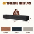 thumbnail image 5 of CQSXDA Wall-Mounted 48 Inch Rustic Wood Fireplace Mantel, Floating Shelf Ideal for Home Decor and Cozy Spaces，Black, 5 of 5