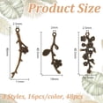 thumbnail image 2 of 48 Pcs 3 Styles Flower Branch Charms Tibetan Antique Bronze Plum Flower Branch Charms Alloy Pendants for Spring Jewelry Making Accessory Crafting Wholesale Bulk, 2 of 5