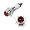 thumbnail image 3 of Unique Bargains Indicator Light DC 12V, LED Bulbs Red, Metal Shell Panel Mount 5/16' 8mm 4Pcs, 3 of 6