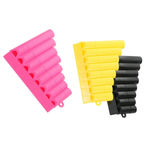 HOOWIFFY Pan Flute Music Pan Flute Plastic Yellow Musical Perception Skills Beginner's Music Exploration 3Pcs