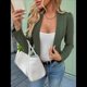 thumbnail image 4 of Blazer para Mujer, Ligero, Informal, Elegante, con Cuello Chal y Abertura Frontal. Verde S, 4 of 10