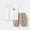 Coffee, variant on Fnooota Boys Cotton Outfit Sets, Casual Sleeveless Summer Cute Boys' Clothing Sets Coffee Size 6