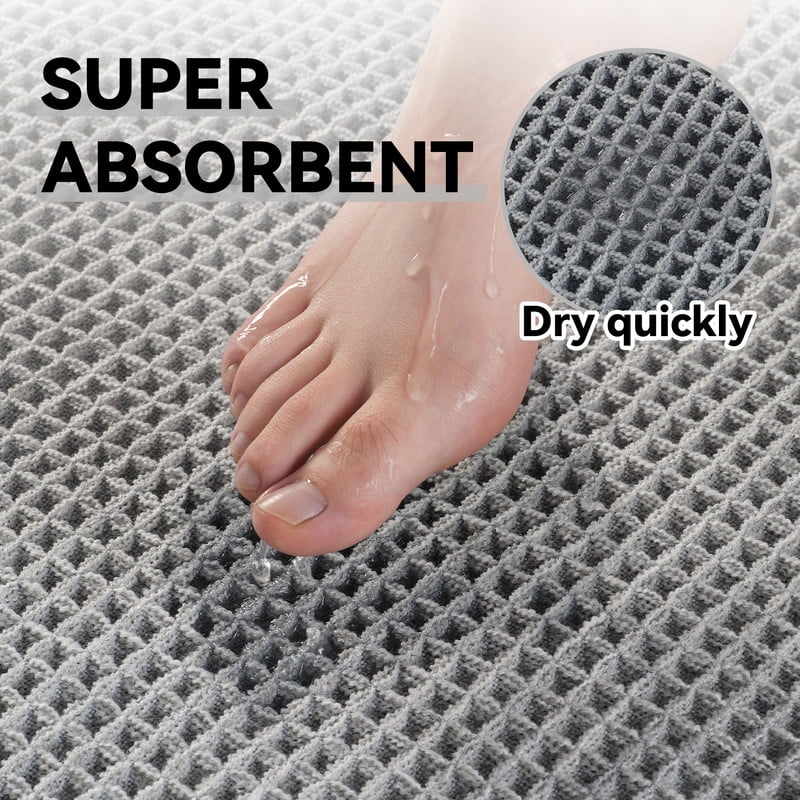 SIXHOME Bathroom Rugs Soft Small Bath Mat Waffle Style Absorbent Bath Mats for Bathroom Floor Boho N(图5) SIXHOME Bathroom Rugs Soft Small Bath Mat Waffle Style Absorbent Bath Mats for Bathroom Floor Boho N(图5)