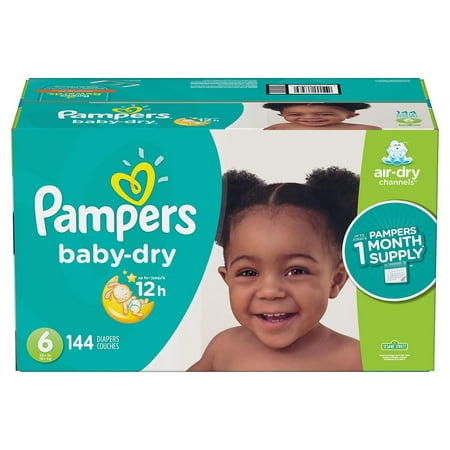Pampers Baby Dry One-Month Supply Diapers (Choose Your