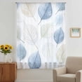 thumbnail image 3 of Blue Sage Green Leaves Sheer Curtains 84 Inches Long, Spring Botanical Watercolor Light Filering Curtains, Breathable Simi Curtain Privacy Drapes for Living Room Bedroom Lightweight Window Treatment, 3 of 9