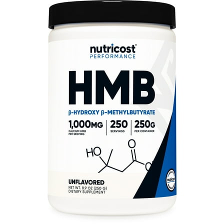 Nutricost HMB (Beta-Hydroxy Beta-Methylbutyric) 250 Grams Powder Supplement
