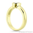 thumbnail image 3 of Oval Cut Charles & Colvard Forever Classic Full Bezel Solitaire Engagement Ring in 14k Yellow Gold, 3 of 4
