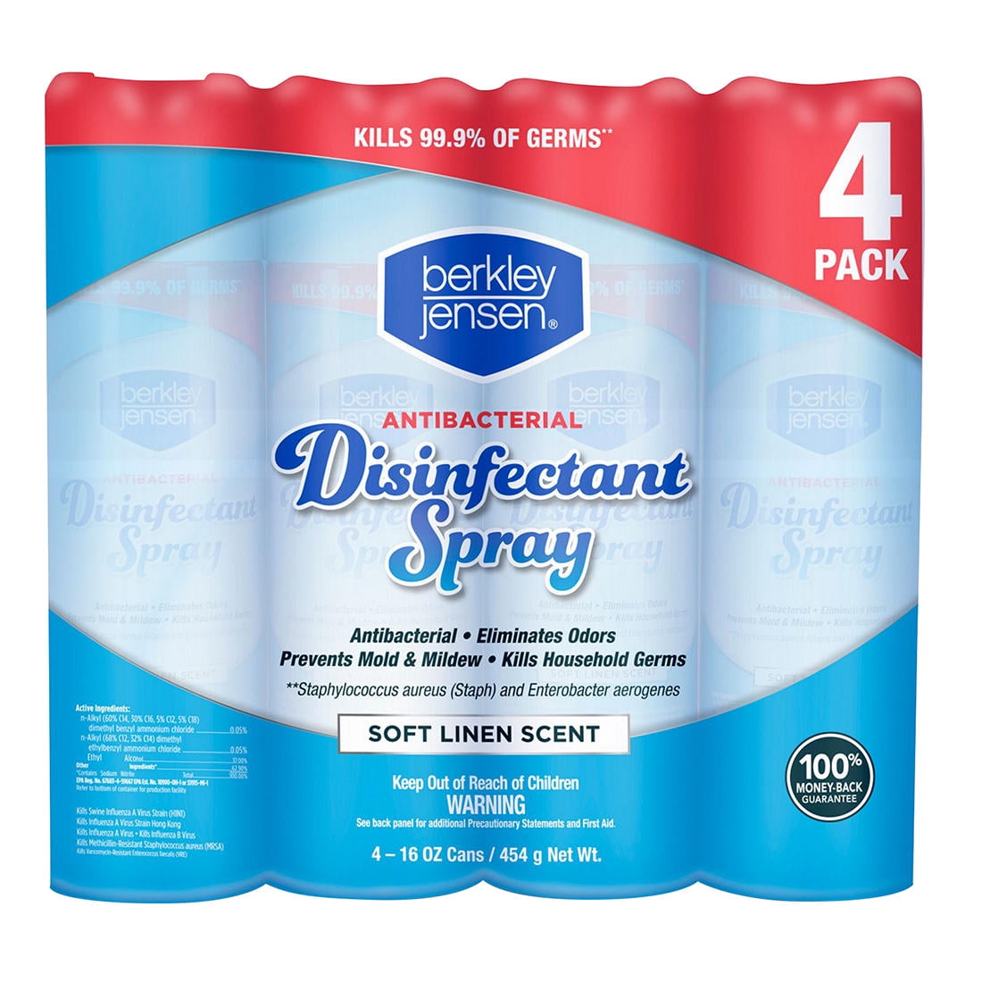 Berkley Jensen Antibacterial Disinfectant Spray, 4 pk.