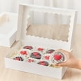 thumbnail image 3 of Kucoele 20 PCS Bakery Boxes with Window, 12 x 8 x 2.5 Inches Pastry Boxes Auto-Popup Treat Boxes for Chocolate Covered Strawberries, Cookies, Muffins, Donuts, Breakable Hearts, 3 of 7