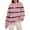 Pink, variant on VERUGU Sweatshirt for Women Casual Crewneck Pullover Fall Loose Long Sleeve Lightweight Fashion Stripe Tops Blouses Pink M