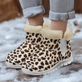 thumbnail image 3 of Whosucclay Flannel Womens and Girl Snow Boots Ankle Booties Waterproof Winter Boots Slip on Fashion Boots No Slip Boots, 3 of 6