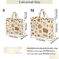 thumbnail image 2 of FORMRS Womens Corduroy Tote Bag Crossbody Shoulder Handbag with Pocket, Fall Beige Pumpkin, 2 of 7