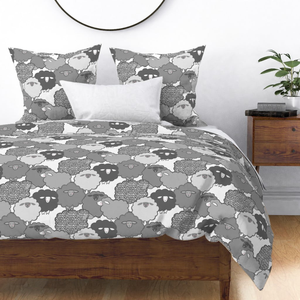 Sheep Farm Animal Children Baby Sateen Duvet Cover By Roostery