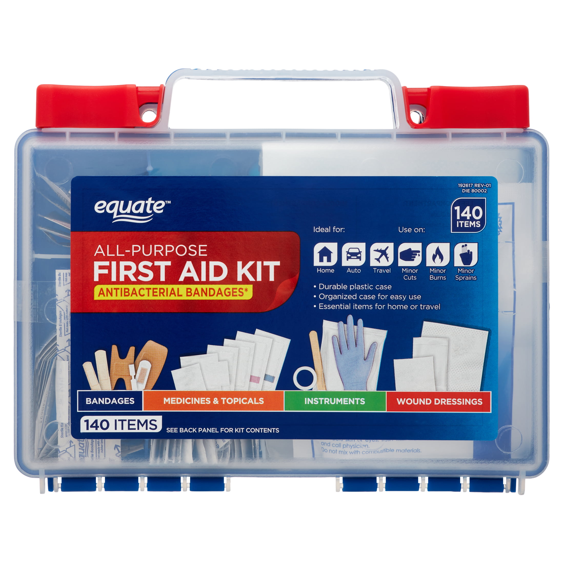 Equate 140pc All Purpose First Aid Kit