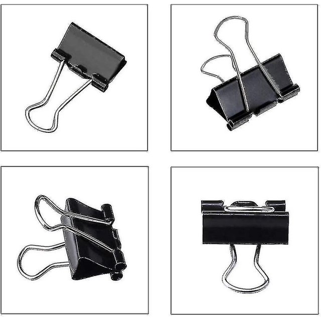60 clips para perros, clips para carpetas S de 25 mm, clips plegables de metal