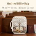 thumbnail image 6 of ZUXONGSY Dove Cross Sunflower Print Bible Case for Women Quilted Bible Carrier Sturdy Christian Tote Bag with Handle ChuZU Bag for Study, 6 of 7