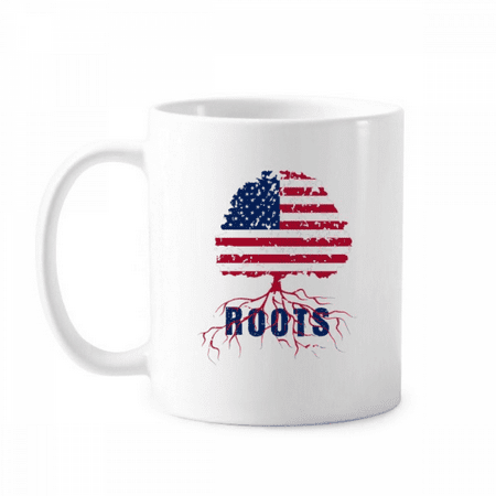 

American Flag Root Faly Mug Pottery Cerac Coffee Porcelain Cup Tableware