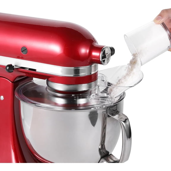 Secure Pouring Shield with Removable Pour Spout, Splatter Guard Fits KitchenAid 4.5-5 Quart Tilt-Head Stand Mixers, Compatible with Stainless Steel, Glass & Ceramic Bowls