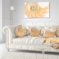 thumbnail image 3 of Designart Light Brown Nautilus Shell - Contemporary Throw Pillow - 12x20, 3 of 5