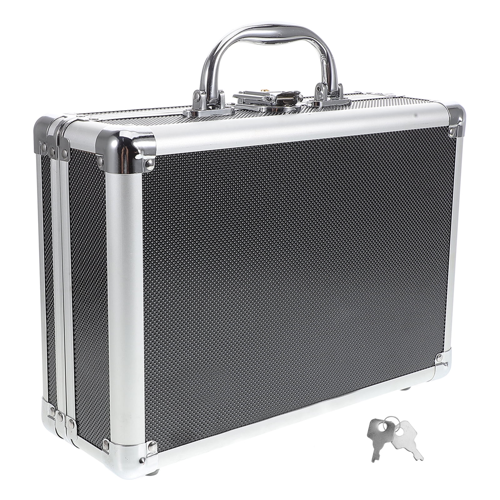 KAKOWELY Metal Box With Key Lock Aluminum Alloy Storage Box With Handle Portable Tool Storage Case For Home Lockable Tool Organizer,11.42X"X8.07"X3.94"