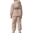 thumbnail image 5 of Kids Casual Tracksuit Set - Long Sleeve Printed Hoodie with Matching Pants, Warm and Soft Fall Winter Outfit for Girls 2-13, 5 of 7