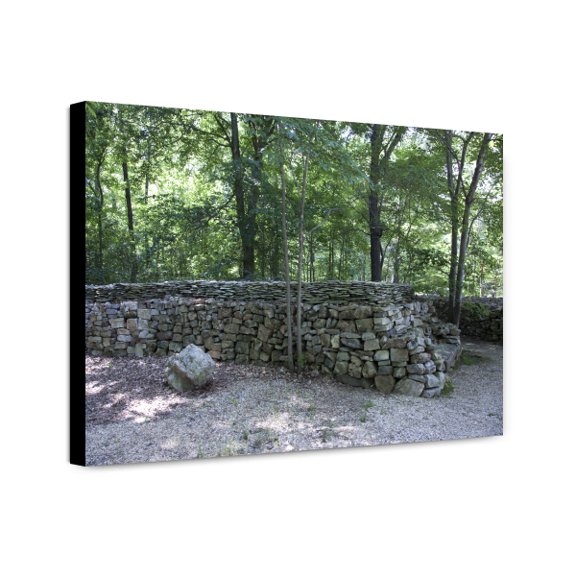Canvas Print: This Is An Amazing Stone Wall Constructed Single-Handedly By A Man