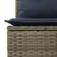 thumbnail image 4 of vidaXL 9 Piece Patio Sofa Set with Cushions Gray Poly Rattan, 4 of 9