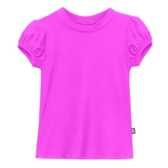 Girls UPF 50  Puff Sleeve Rashguard | Deep Purple