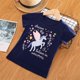 thumbnail image 1 of 2021 3 5 6 7 8 años, camiseta de unicornio para niñas, camisetas de manga corta para niños, ropa con estampado de dibujos animados para niños, ropa de fiesta de cumpleaños para niños Tan Jianjun unisex, 1 of 2