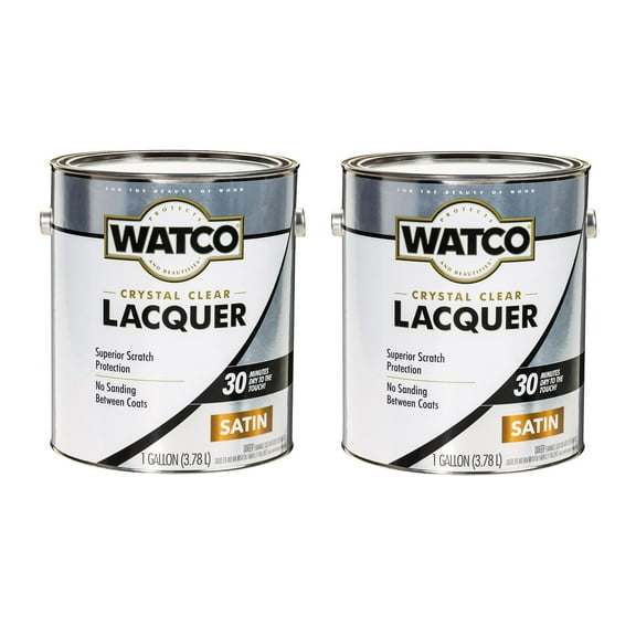 Watco Lacquer Clear Wood Finish Satin - Durable - 2 Pack, Gallon