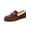 Brown, variant on Women's Fur Lined Loafers, Metal Bit Driving Moccasins, Slip On Warm Comfortable Flats, Non Slip Winter