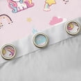 thumbnail image 4 of Homewish Kawaii Pink Unicorn Blackout Curtains Set of 2 (52x84 Each), Dreamy Princess Castle Window Curtains, Cartoon Stars Rainbow Curtains and Drapes, Black Out Curtains Room Decor, 4 of 6