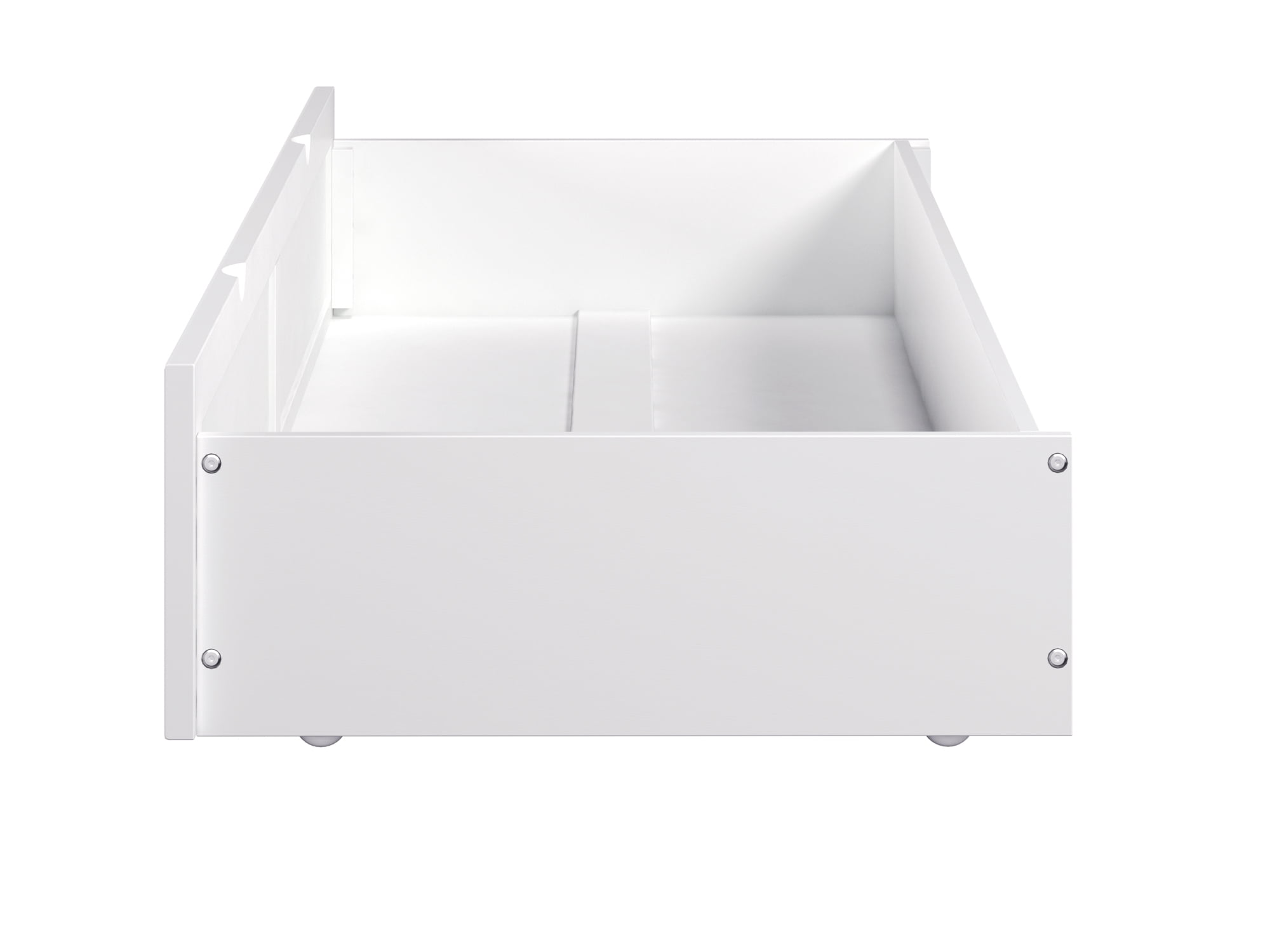 AFI Under Bed Foot Drawer Storage Drawer for Platform Beds, Queen, White