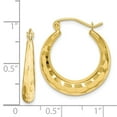 thumbnail image 3 of 10K Yellow Gold Earring Hoop Women'S Diamond-Cut 23.35 mm 20.56, 3 of 3