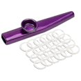 thumbnail image 4 of Lot de 24 Kazoos en Métal avec 24 Pcs Diaphragmes de Flûte Kazoo 6 Couleurs, Bon Compagnon pour Ukulélé, Violon Banmo, 4 of 5